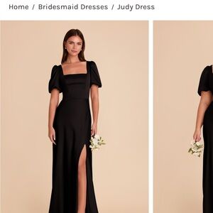 Birdy Grey Black Matte Satin Judy Dress